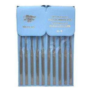 魚地球印 精密ヤスリ 10本組 平 03-1001#6 10本入セット
