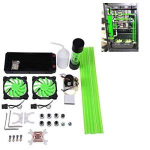 水冷キット Bewinner 水冷システム CPUブロック+円筒形貯水池+ウォーターポンプ+ヒートシンク+LED冷却ファン+チュ