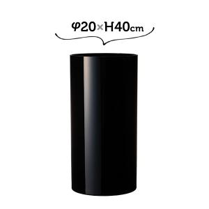ポリカーボネート製 シリンダー φ20×H20 フラワーベース 黒（041