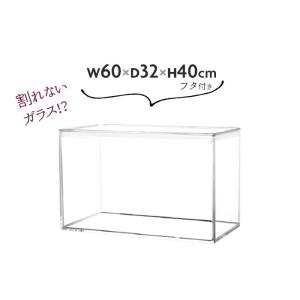 お盆休み特価‼️清掃済みアクリル　ケース　大型　水槽 透明 ケース フタ付 40×40×45cm アクリルより丈夫 大きい