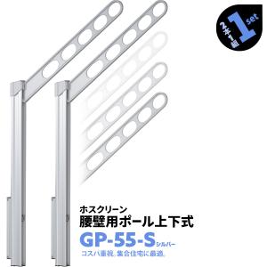 物干し 屋外 ベランダ 腰壁 取り付け スライド 上下式 ステンカラー GP 