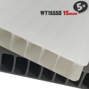 プラダン ハード 15mm 厚手 スミパネル 5枚 プラスチックボード WT15550｜must-shop