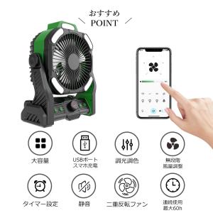 フック付き扇風機 卓上扇風機 小型扇風機 20...の詳細画像2