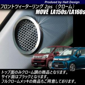 ムーヴ フォグランプガーニッシュ（メッキ+ピアノブラック調