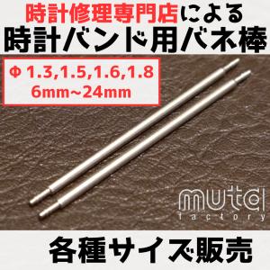 時計バンド バネ棒 2本セット 各種サイズ対応 バンド交換 ベルト交換 メンズ レディース 時計修理