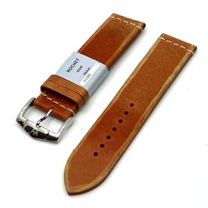 腕時計 ベルト 24mm ハンドメイド カーフ 一枚革 一点物 ブラック