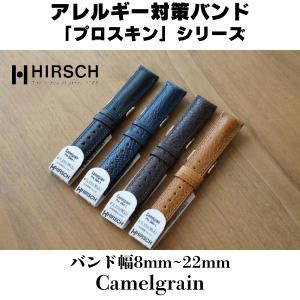 アレルギー対応 時計バンド 8mm 10mm 12mm 13mm 14mm 15mm 16mm 17mm 18mm 19mm 20mm 22mm ヒルシュ キャメルグレイン HIRSCH Camelgrain M-289