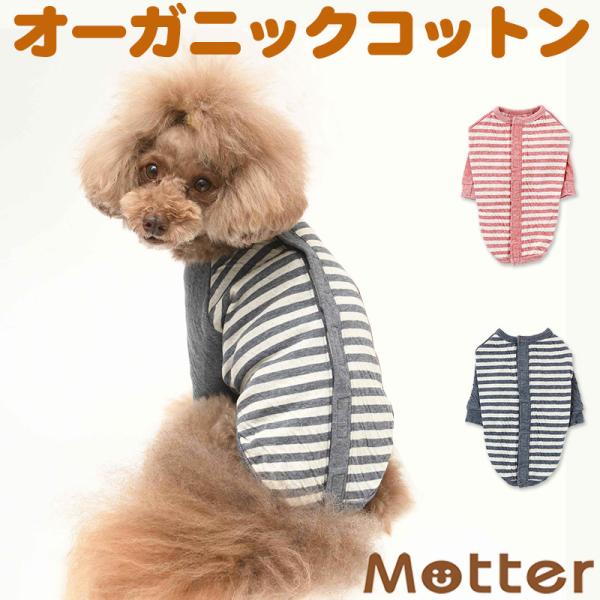 犬服 小型犬 服 オーコット接結背中開き長袖Ｔｅｅ/1-3号