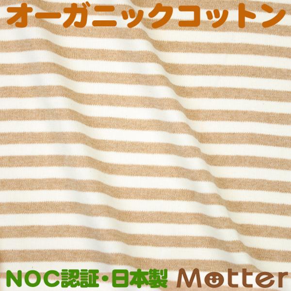 オーガニックコットン 生地スムースボーダー