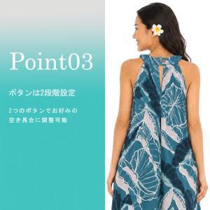 フラダンス 舞台衣装 ラウンドネック ロングド...の詳細画像3