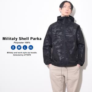 着脱式フードやスリットを備えたベンチコート スタッフジャンパー