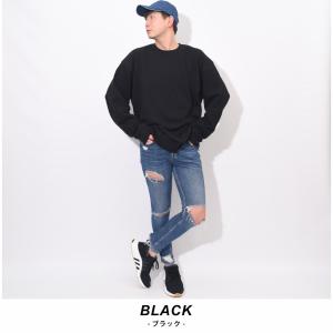 トレーナー メンズ 厚手 無地 スウェット 大...の詳細画像3