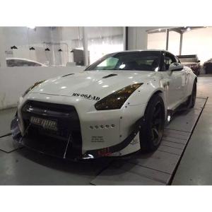 R35 GTR RB-STYLE フロントリップ(カーボン)+アンダースイープ(FRP)