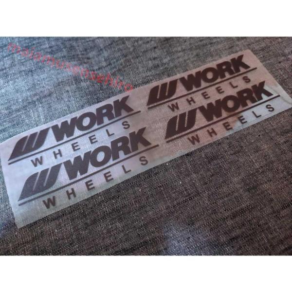 高品質 WORK ホイール用ステッカー ブラック 4枚 VOLK RACING RAYS SSR B...