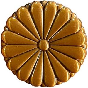 菊花紋章 銅製 直径25mm 菊紋 日本国 天皇 戦艦大和 国旗 ピンバッチ エンブレム ミリタリー