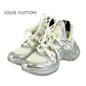 ルイヴィトン LOUIS VUITTON アークライトライン スニーカー 靴 シューズ ファブリック レザー ホワイト シルバー モノグラム｜my-closet-bytieel