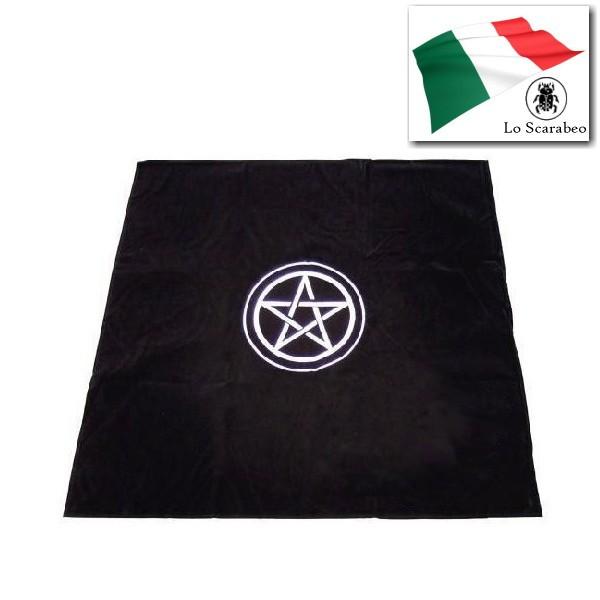 【売り切り30％OFF】タロットカードクロス　ペンタクル　五芒星の魔法陣が刺繍されたタロット＆オラク...