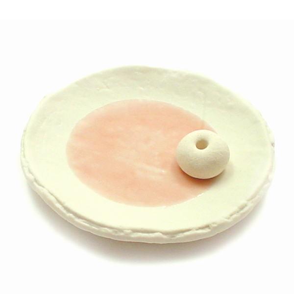 和の香台「桜色」やわらかな土の風合い（お香立て/お香皿）