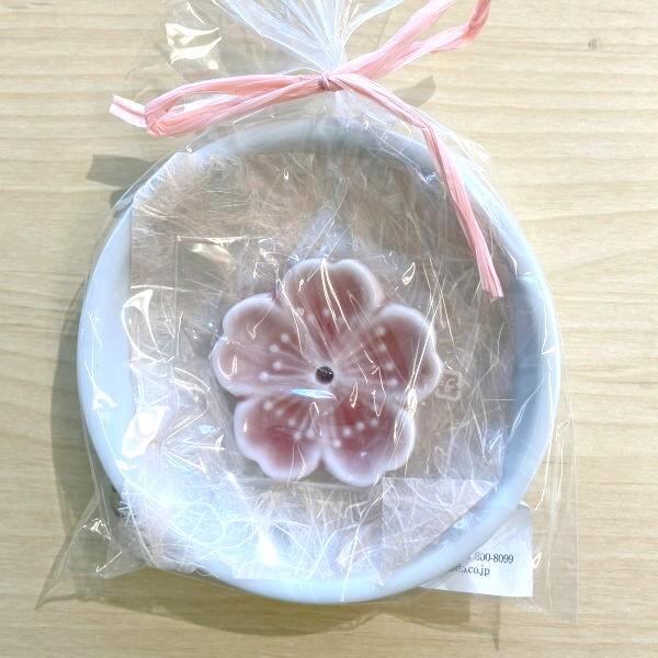 都桜香立 皿付き　香彩堂　香立て　香皿