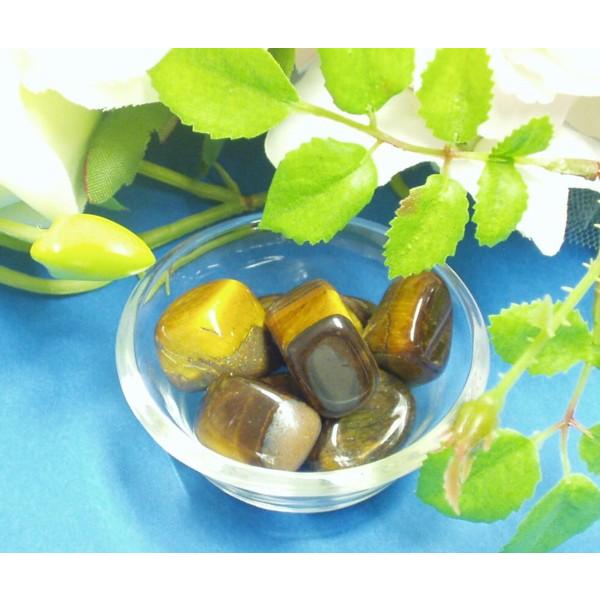 パワーストーン　天然石　お守り石（タンブル）　タイガーアイ　金運向上！豊かさの象徴石