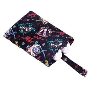 鬼滅の刃/キルトシューズバッグ 靴入れ 上履き入れ/ブラック キャラクターグッズ