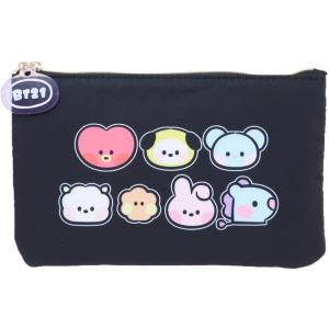 BT21 minini[ペンケース]フラットポーチ/アイコン LINE FRIENDS(キャラクターグッズ)｜my-friends