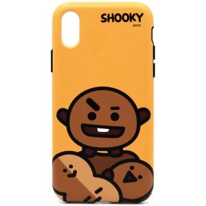 BT21 iPhone XR ケース DUAL GUARD HI SHOOKY 6.1インチ ワイヤレス充電対応 公式ライセンス(キャラクターグッズ)