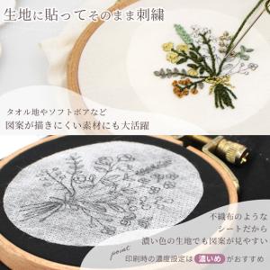 刺繍シート 水で溶ける シールタイプ A4 単...の詳細画像2