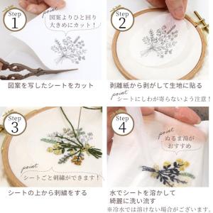 刺繍シート 水で溶ける シールタイプ A4 単...の詳細画像4