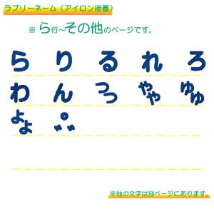 ラブリーネーム 青 お名前ワッペンら〜ん ■ ...の詳細画像3