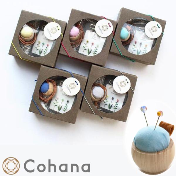 Cohana とんぼ玉の待針とヒノキのピンクッションネックレスのギフトセット ■ コハナ こはな ガ...
