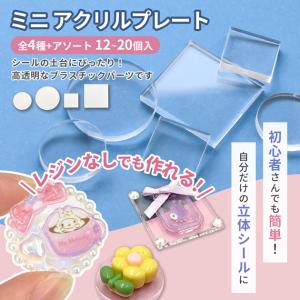 ミニ アクリル プレート 全4種 12〜20個...の詳細画像1