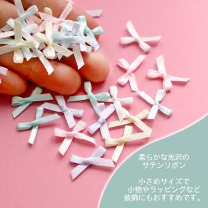 サテンリボン ミニミニリボンパーツ 全2サイズ...の詳細画像4