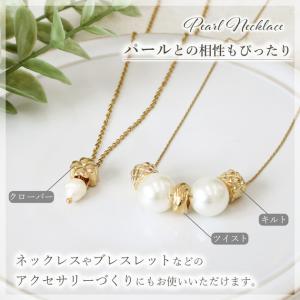 大穴 ビーズ メタル風 デザイン ロンデル ゴ...の詳細画像3
