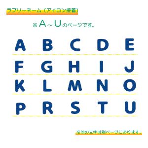 ラブリーネーム青 お名前ワッペンA〜U ■ ハ...の詳細画像1
