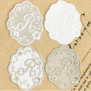 アンティーク 復刻版 イニシャル レースワッペン : 手芸のfairylace