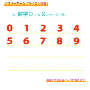 ラブリーネーム 赤 お名前ワッペン数字 ■ ハ...の詳細画像3