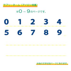 ラブリーネーム 青 お名前ワッペン数字0〜9 ...の詳細画像3
