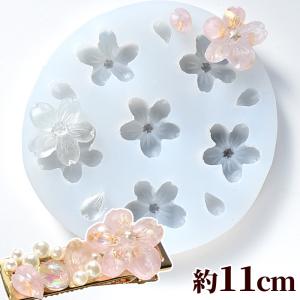 シリコンモールド シリコン型 モールド 桜 花びら ■ 花型 フラワー レジン型 マット UVレジン おしゃれ かわいい カボション パーツ ■｜my-mama