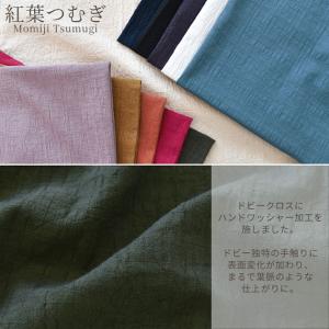 生地 布 ドビークロス 紅葉つむぎ 無地 ハン...の詳細画像1