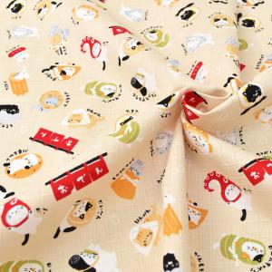 生地 布 布地 ドビー 織り おでん ねこ ■...の詳細画像1