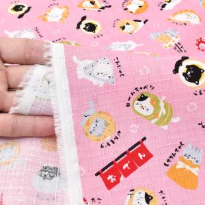生地 布 布地 ドビー 織り おでん ねこ ■...の詳細画像2