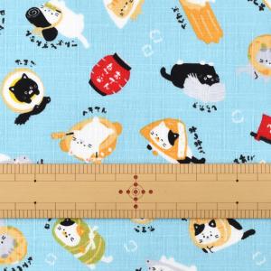 生地 布 布地 ドビー 織り おでん ねこ ■...の詳細画像3