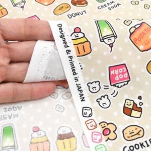 生地 布 布地 シーチング ワイワイおかし柄 ...の詳細画像3