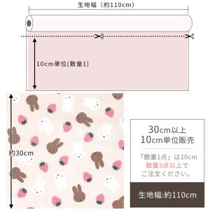 生地 布 布地 オックス ミッフィー 苺柄 可...の詳細画像4