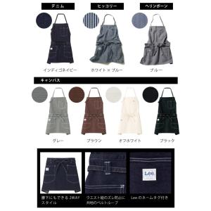 Lee 2way 胸当て 腰下 エプロン デニ...の詳細画像2