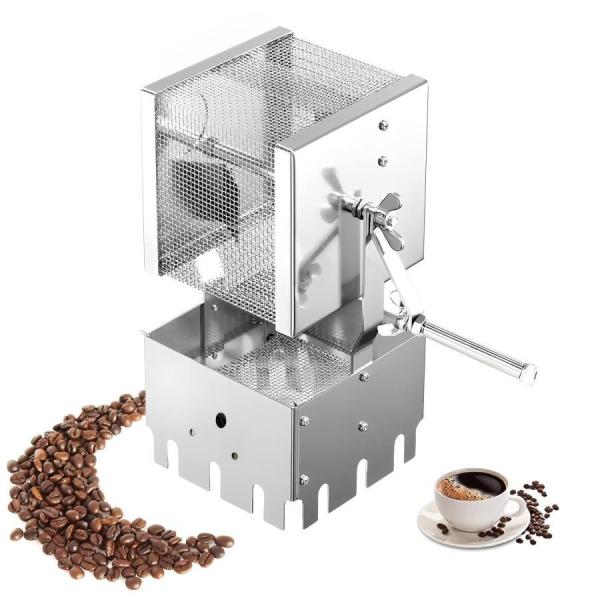 コーヒー焙煎機 家庭用 手動 コーヒーロースター 豆のベーキングメーカー 小型 ステンレス鋼製 コー...
