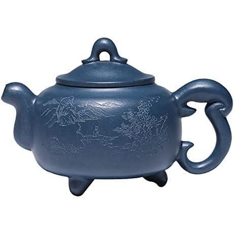茶器です紫砂壺中国宜興原鉱の天青泥名家の純手作りの急須茶器の時間急須は昔から280 MLもあります。