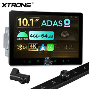 XTRONS 2DIN カーナビ ADAS ドラレコ カメラ無料 Androidナビ 10.1インチ カーオーディオ Bluetooth5.4 運転支援 CarPlay android auto HD入力 4K再生（TAD128）