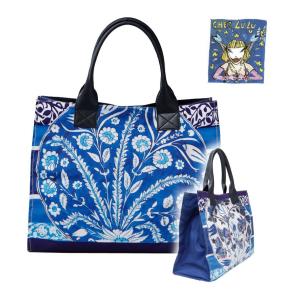 CHEZ LULU(シェ・ルル) プリントトート フラワーブルー 海外で大人気ブランド☆日本上陸!! PCバッグ レディース  Chez lulu｜mycaseshop